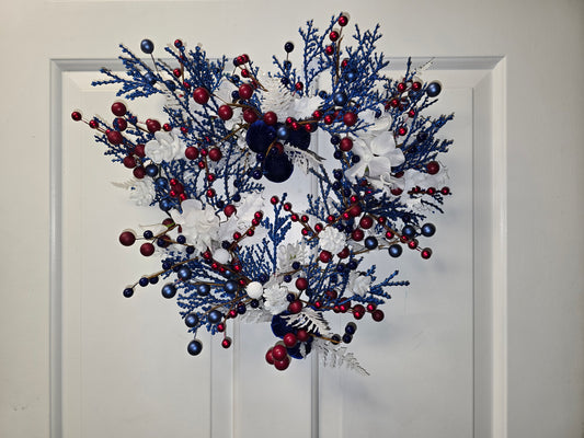 Patriotic Heart Wreath