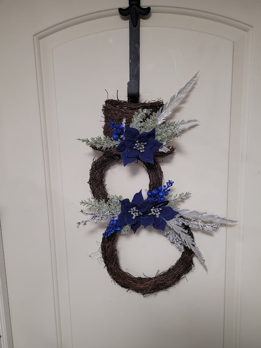 Navy Snowman Wreath