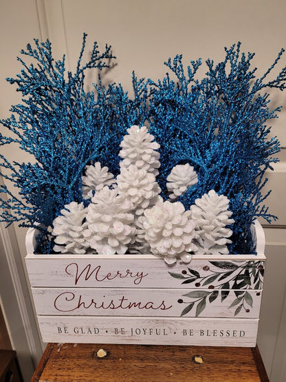 Frosted Pinecones Basket