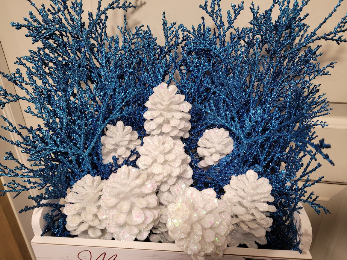 Frosted Pinecones Basket